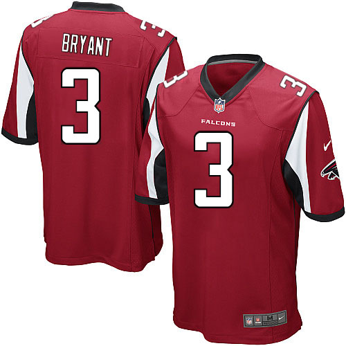 Nike Falcons #3 Matt Bryant Red Team Color Youth Stitched NFL Elite Jersey - Click Image to Close